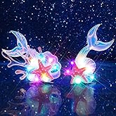 BARTOSI Light Up Mermaid Hair Clips LED Starfish Hair Clip Glow Costume Hair Accessories for Women and Girls (Pack of 2)