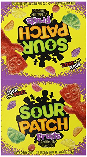 Sour Patch Kids Candy (Fruits, 2 Ounce Bag, Pack of 24 ...