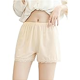 Shebote Womens Slip Shorts Lace Trim Pettipants Bloomers Split Skirt Culottes Half Slips Under Dresses Shorts for Women