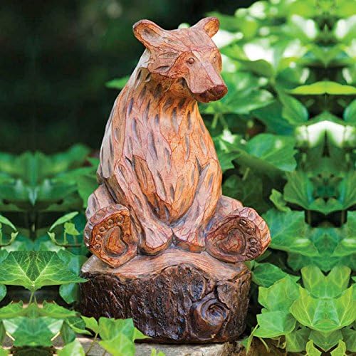wooden carved bear statues
