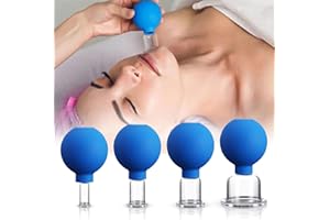 Facial Cupping Set for Face and Neck[4 Size],Cupping Therapy Set,Body Sculpt Cup,Wrinkles Facial Vacuum Suction Cups,Guasha T