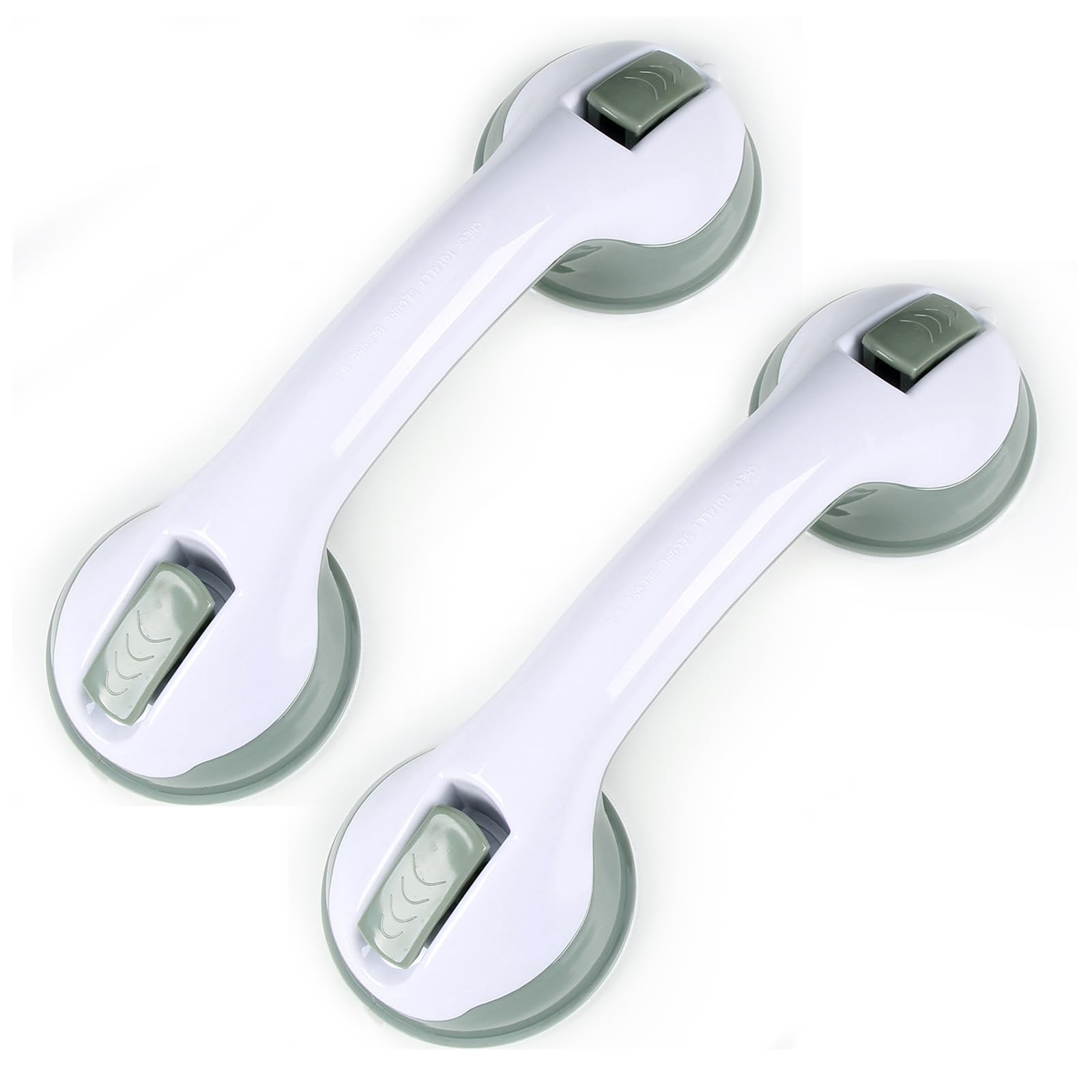 2 PCS Shower Handle Suction Cup, Plastic Bathtub Suction Handle (No Drilling), for Bathroom, Children and Disability Aids (Light Grey)