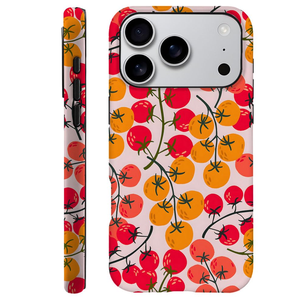 Compatible with iPhone 17 Pro,Durable & Shockproof Phone Case Cover Design - Tomato Vegetable Pattern