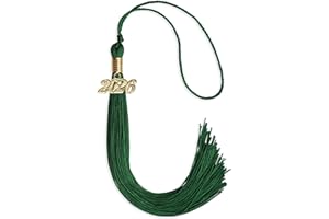 Endea Graduation Single Color Tassel with Gold Date Drop (Green, 2026)