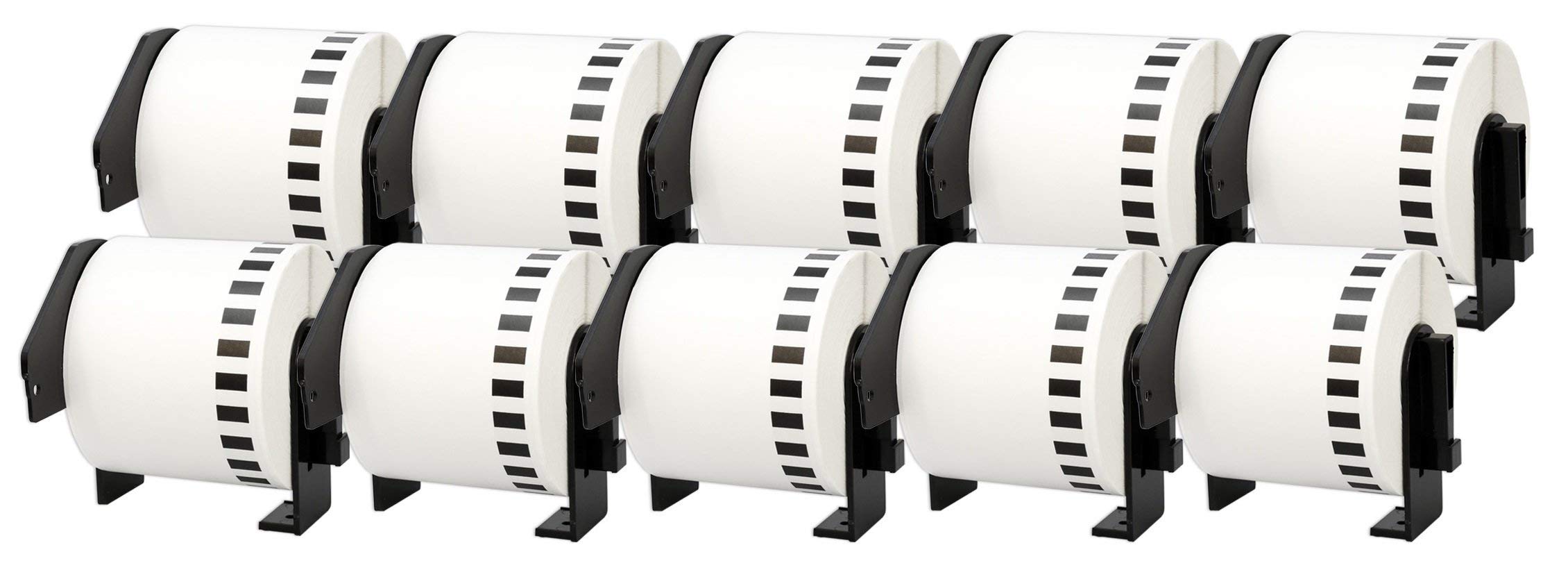 Printing Saver 10x Address Labels DK-22205 Compatible with Brother Label Printers P-Touch QL-500 550 710W 720NW 810W 820NWB 1110NWB 62mm x 30.48m