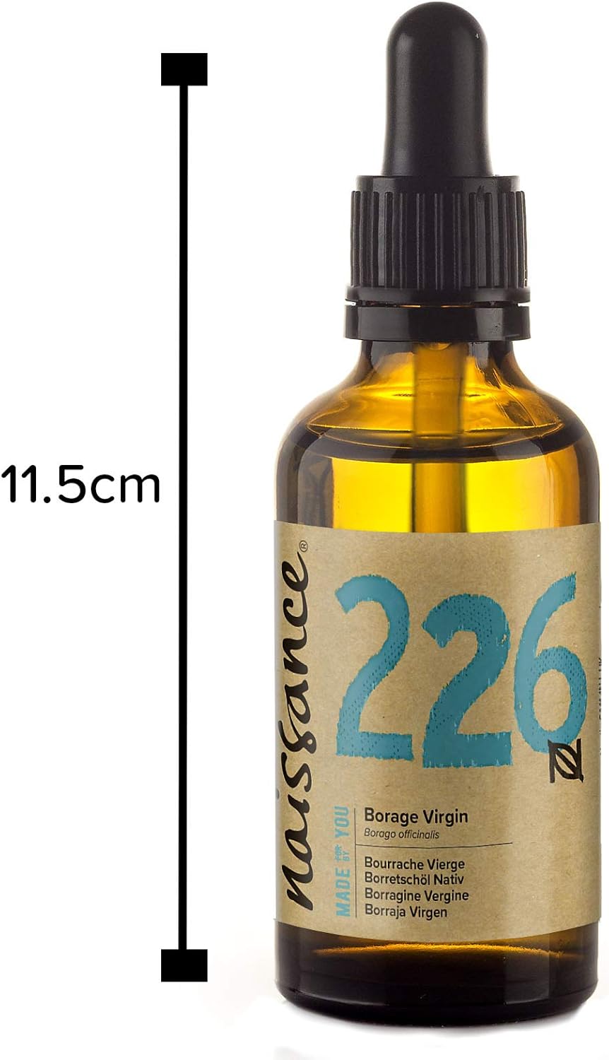 Naissance Virgin Borage (Starflower) Seed Oil (No. 226), 50ml, 100% Naturally High in GLA (Gamma-Linolenic Acid) - Image 5