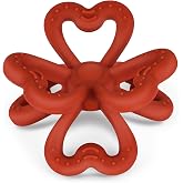 haakaa Silicone Clover Teether, Teethers for Babies 3 Months+, Copper | Soft Easy-Grip Chew Toy, Teething Relief for 3-6 &amp; 6-12 Months, Freezer Safe, BPA-Free