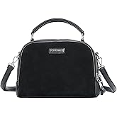 ALEX&MIA Women's Crossbody Bag - Suede & PU Leather Double-Sided Handbag with Adjustable Strap