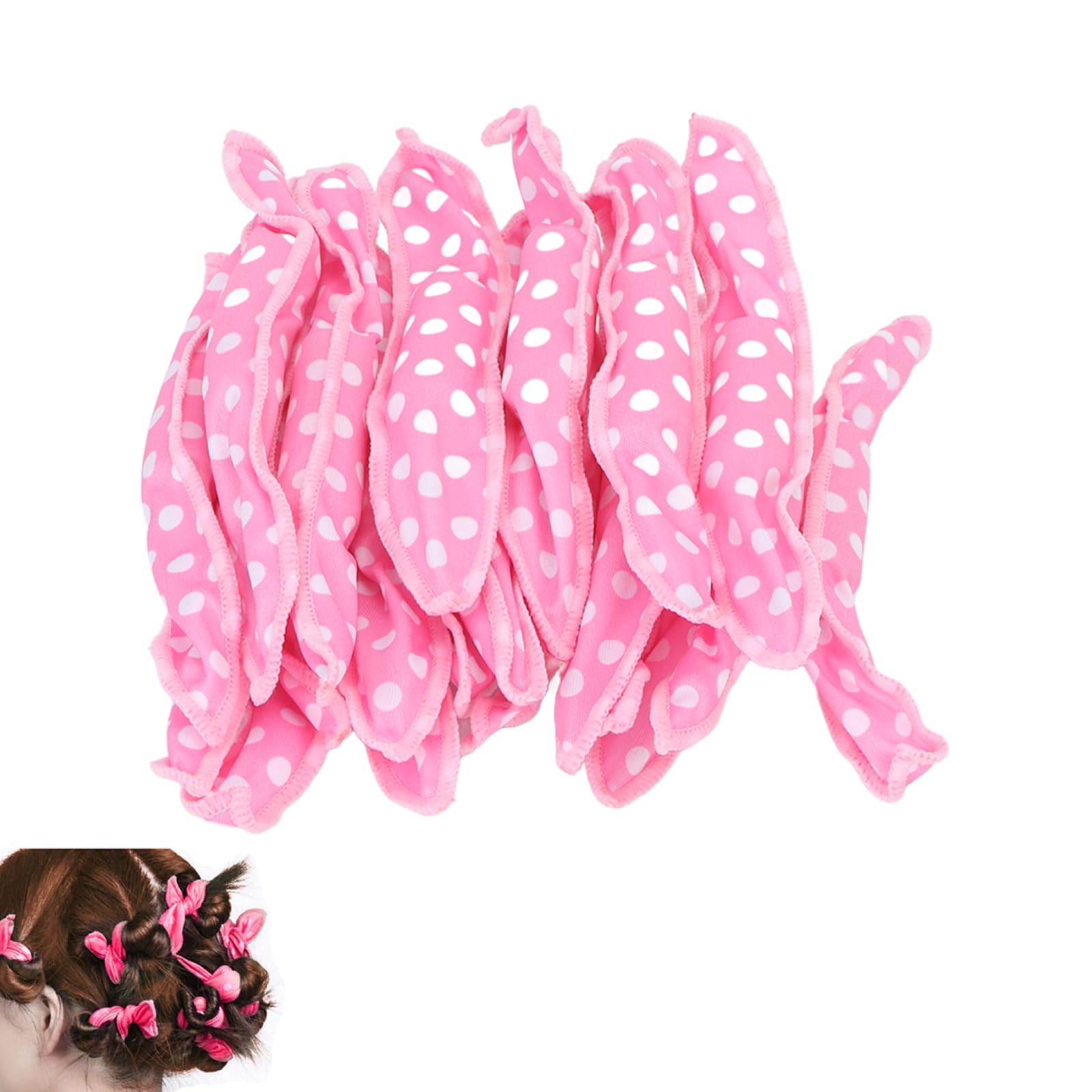 20pcs Hair Curler Rollers Set with Storage Case, Soft Foam Heatless Curlers Flexible Satin Sponge Hair Rollers for Long Hair, Overnight Hair Styling Tools, No Heat Curling Sponge for Natural Waves