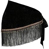MakeMeChic Women's Wrap Fringe Skirt Cover Up Low Waisted Vintage Tie Side Boho Mini Skirts