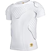 TUOY Youth Kids Padded Chest Rib Protector Shirt for Football Baseball Padded Compression Shirt