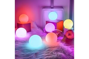 YESIE 8Packs Rechargeable Floating Pool Lights, 3-Inch LED Balls, Fast Charging, 150°F Durable Orb, Remote Control, 12hrs Working Time, 3 Timers, Inground/Above Pool Accessories, Aesthetic Room Décor