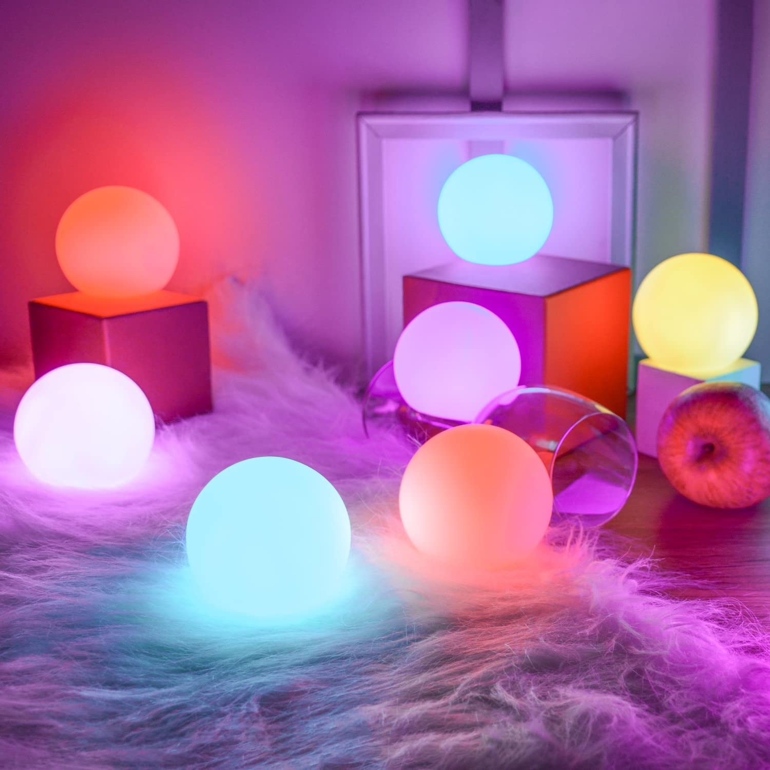 Photo 1 of 8Packs Rechargeable  BLUEYE Fortune Telling Ball,RGB Light Therapy,Remote Control,Rechargeable Night Light for Kids,Girl Toys for Age 5 6 7 8 9 10 Year Old,Stocking Stuffers Gag Gift