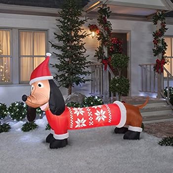 inflatable dachshund christmas decoration