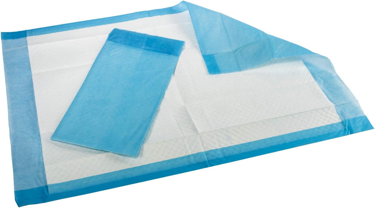 Medpride Disposable Underpads 17'' x 24'' (100-Count) Incontinence Pads, Bed Covers, Puppy Training | Thick, Super Absorbent Protection for Kids, Adults, Elderly | Liquid, Urine, Accidents: Health & Personal Care
