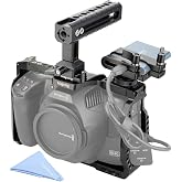 MAGICRIG Camera Cage for Blackmagic Pocket Cinema Camera 6K Pro / 6K G2 | NATO Top Handle,NATO Rail ,T5 SSD Mount Clamp ,Cold Shoe 3/8"-16 ARRI Locating &amp; 1/4"-20 Screw Hole