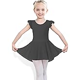 iLover Kids Girls Classic Ruffle Sleeve Tutu kirted Leotard Dress for Dance, Gymnastics and Ballet