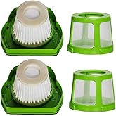 HIFROM Pet Hair Eraser Handheld Vac Filter Replacement for Bissell 1782 17823 Pet Hair Eraser Cordless Hand and Car Vacuum,Filter & Mesh Frame Filter Replacement Part 1608653 & 1608654 (2 Set)
