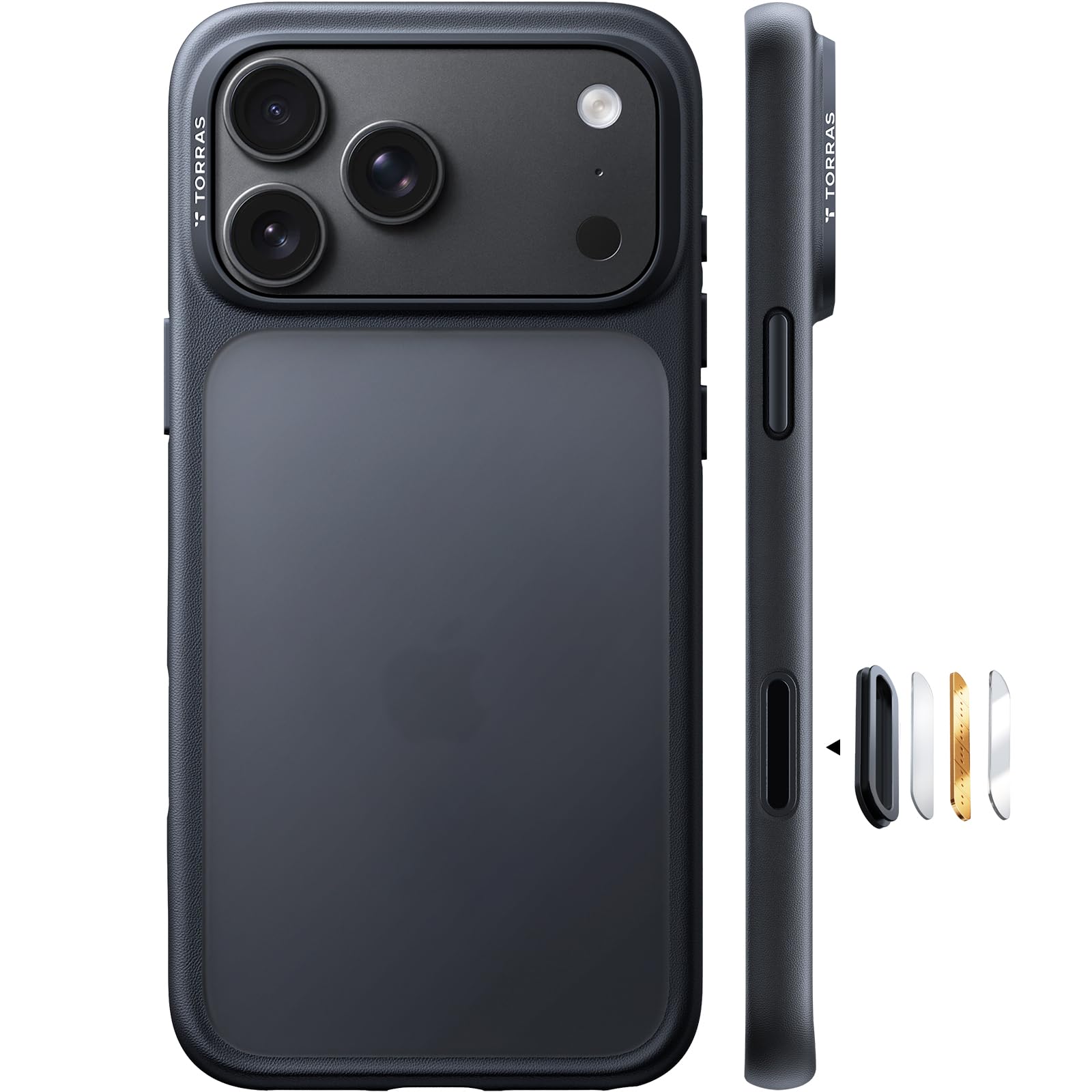 TORRAS Funda a prueba de golpes para iPhone 18 Pro Max, color negro, certificación 4X Mil-Grade