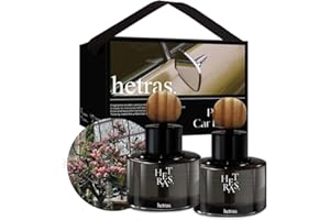 HETRAS. hetras Premium Car Diffuser Set 2.6 fl.oz. 2 Pack | Flower Shop - Flowers & Green Grass Scent | Long-Lasting Luxury Fragrance Air Freshner Car Dash Board Perfume | Gifts for Loved One