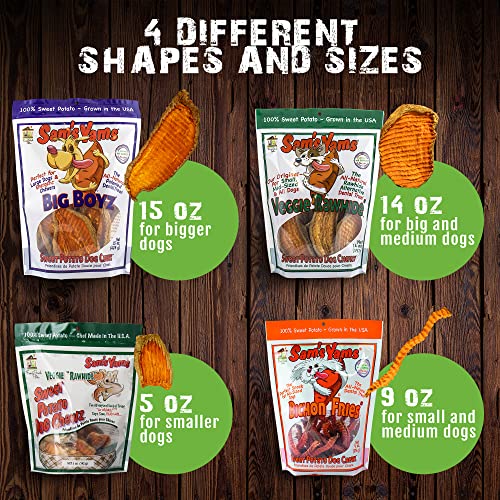 Sams Yams Sweet Potato Dog Treats, Healthy Dog Treats for Large Dogs