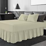 PHP Valance Sheet Double Polycotton Non-Iron Cream 135x190 + Frill 40cm