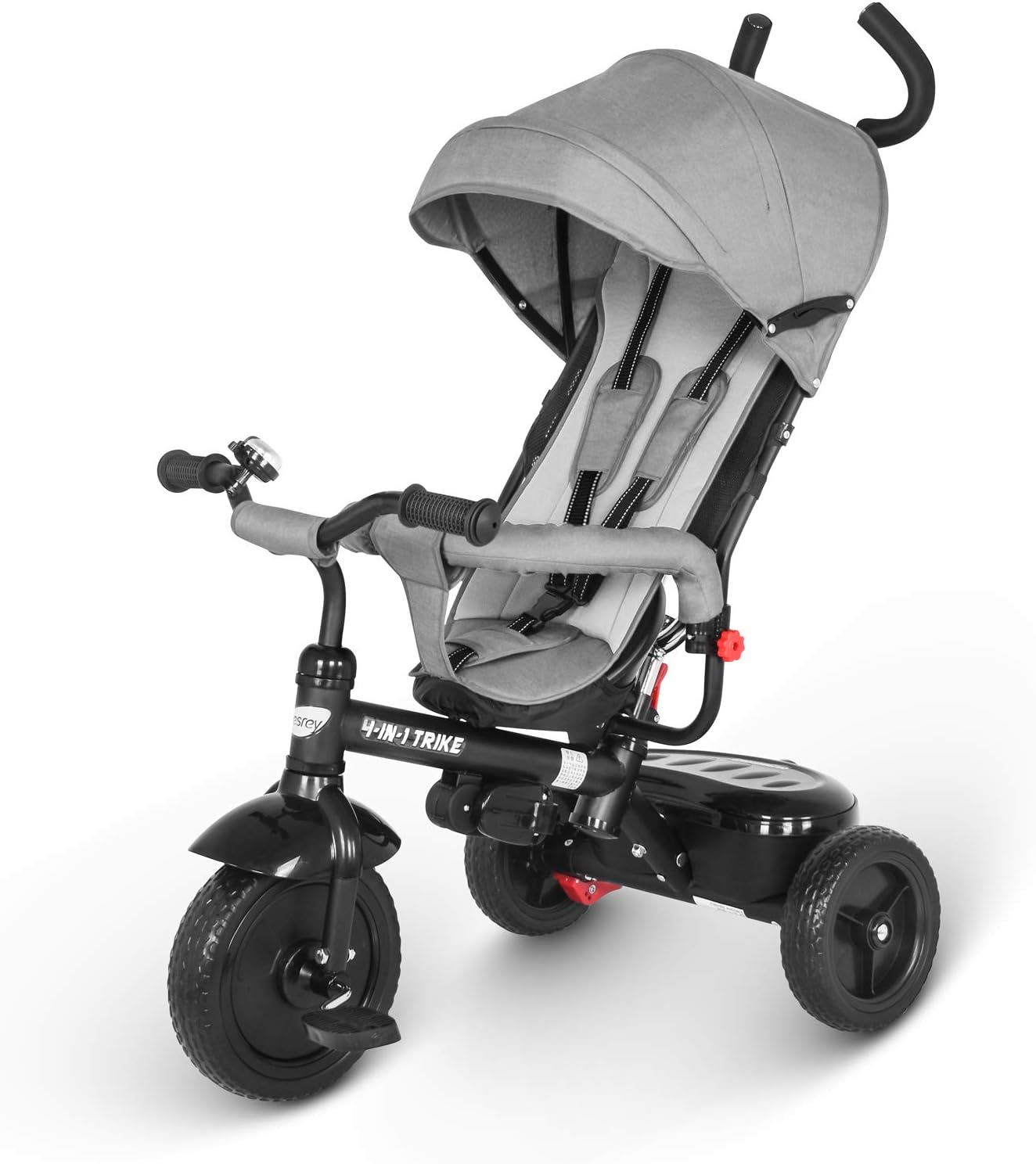 besrey Kids Tricycle 4 in 1 Baby Trike with Steering Handle N Safety Belt