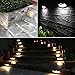 DS Lighting LED Solar Light Wall Light Outdoor Garden Wireless Auto On OFF Step Light Waterproof Security Lights for Front Door Back Yard Driveway Garage, Cool White 2 Pack