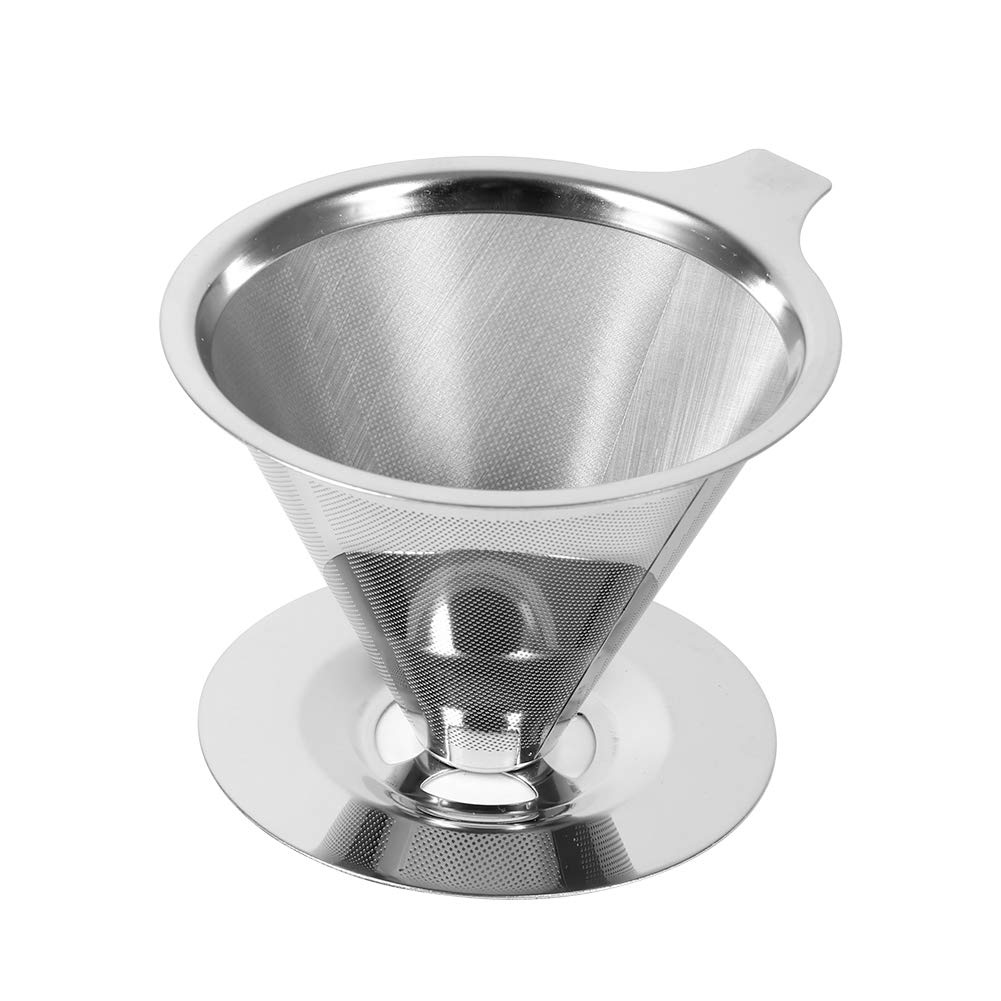 Stainless Steel Coffee Filter Reusable Serve Coffee Maker for Home Office Use
