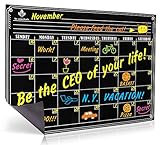 Be Smartholic Monthly Magnetic Dry Erase Calendar for Refrigerator, Large (16 X11.75 Inches), Black (Eco-Friendly Package)
