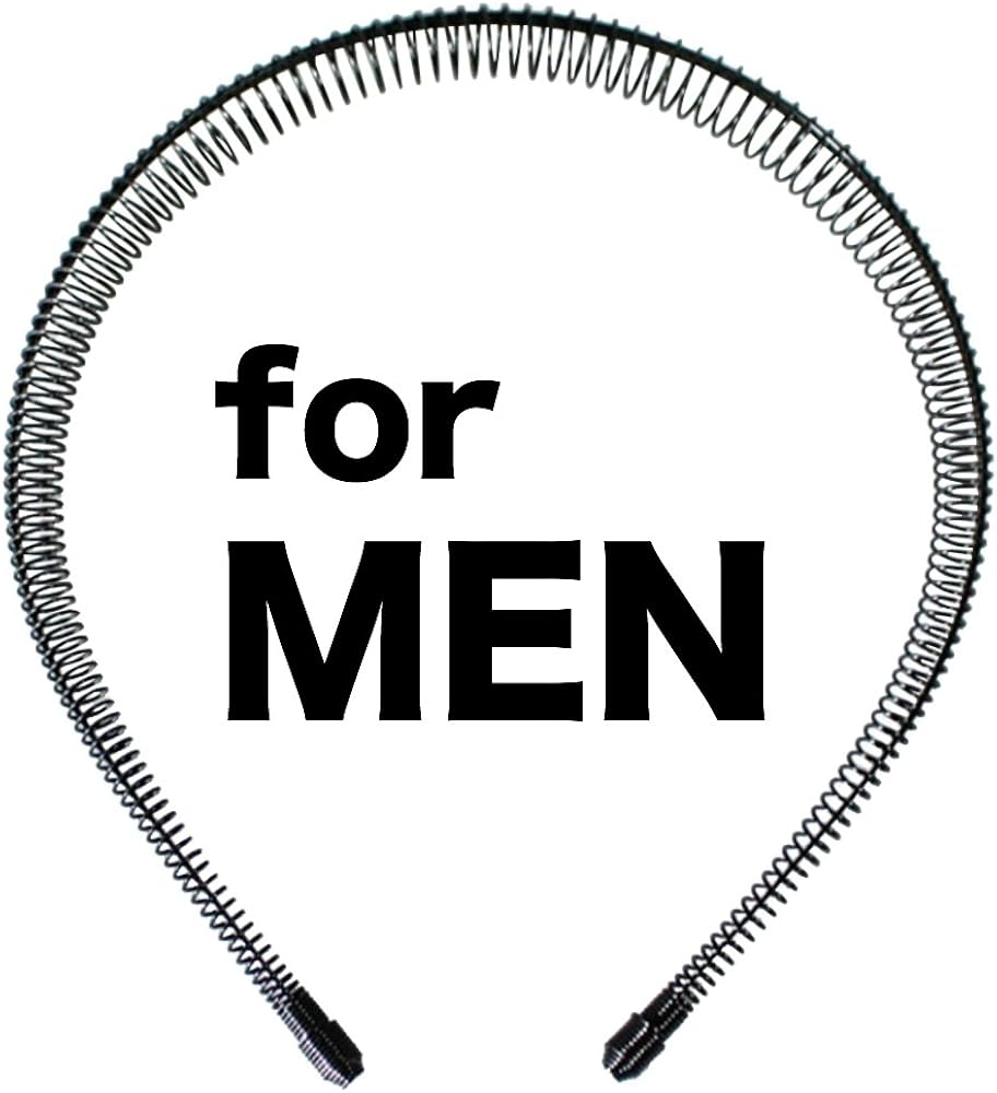 Amazon Co Jp メンズ 用 カチューシャ しっかり髪を持ち上げる 長時間でも痛くない コイル ヘアバンド ブラック 服 ファッション小物