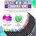 Watercolor Brush Pens - 24 Flexible Brush Tip Markers and 1 Refillable Water Brush Pen for Mess-Free Watercolor Painting, Drawing, and Hand Lettering for Artists and Beginner Painters