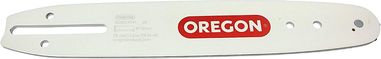 Oregon 100SDEA041 Single Rivet Guide Bar fit 10-Inch (25cm) Bosch, Ryobi, Mitox, Black & Decker, Blaupunkt , Titan Spear & Jackson, Einhell, Mac Allister, Gardenline Pole Saws, A041 Mount