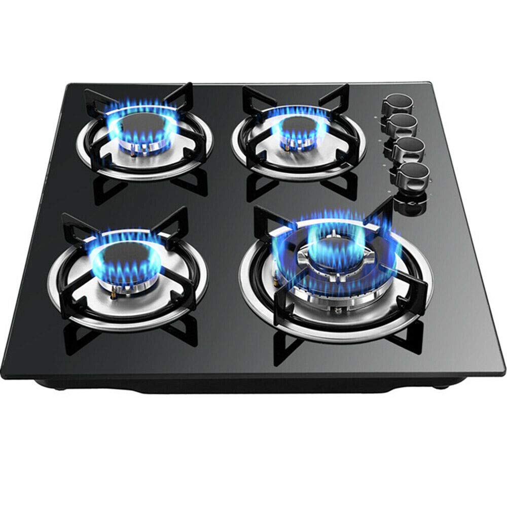 Buy 23” Builtin Cook Cooktop Stove LPG/NG Hob Countertop Tempered
