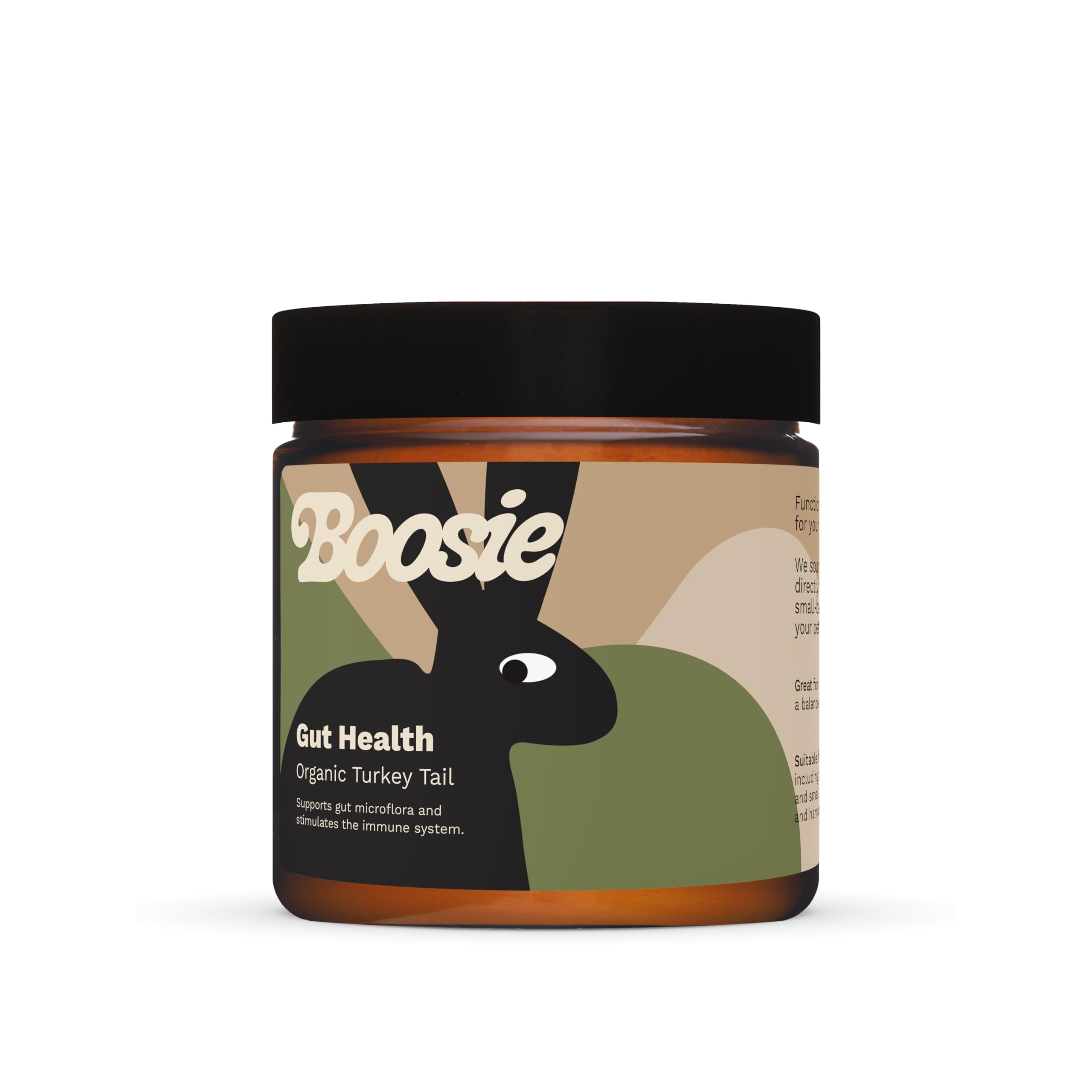 Boosie Organic Adaptogenic Powder for Dogs and Cats - Supports Gut Health and Promotes Diverse Microbiome - Turkey Tail Mushroom - 100% Natural without Additives or Preservatives - Pet Nutrition