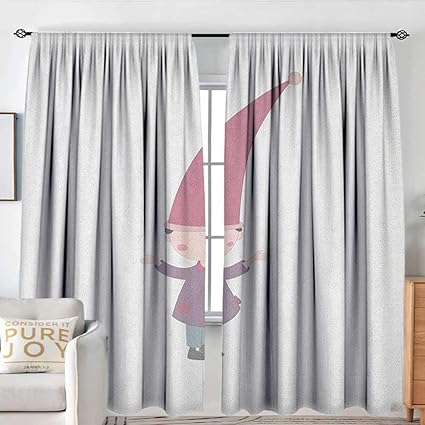 Amazon Com Nuomanan White Curtains Kids Little Cartoon
