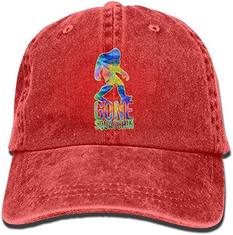 colorful Funny Sasquatch Bigfoot Hunter Unisex Washed Twill Cotton Baseball Cap Vintage Adjustable Hat