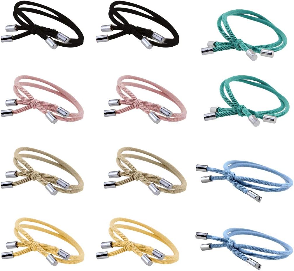 Kapmore Scrunchies Velvet Hair Bobbles 12 Pieces Hair Scrunchies Fashion Elastic Simple Ponytail Holder Hairband Hair Rope