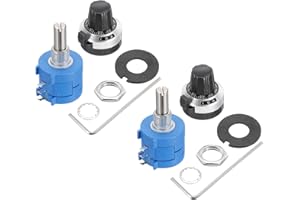 MECCANIXITY 2 Set 3590S-2-502L 5Kohm Rotary Potentiometer, Precision Multi Turn Wirewound Potentiometer for Measuring Equipme