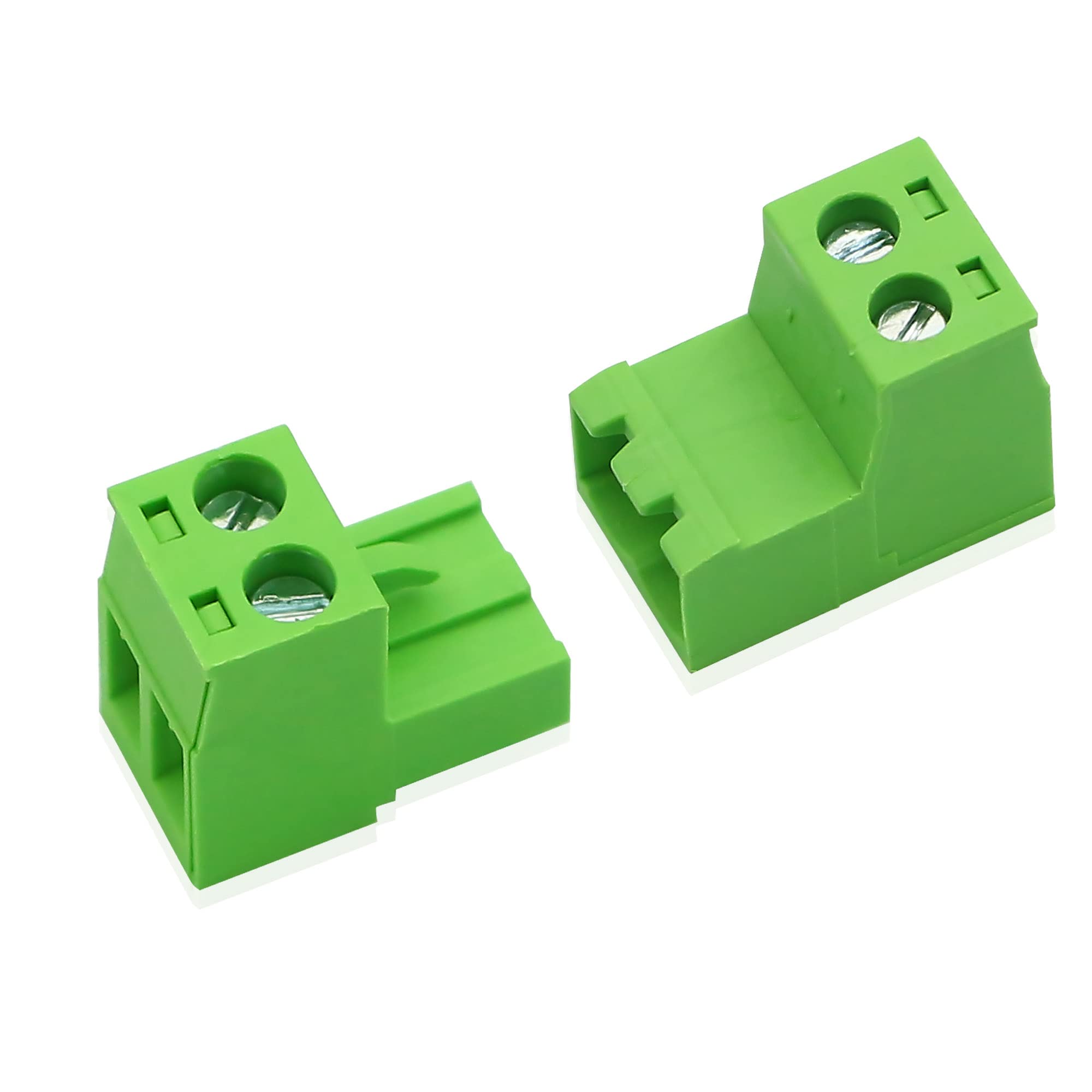 GINTOOYUN 5 Sets Phoenix Connector 2 Pin, 2EDGRK 2-Pole 5.08 mm Terminal PCB Pluggable Screw Terminal Block Connectors, Solderless 5.08mm Pitch Male Female Plug