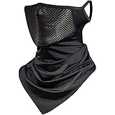 HARONAR Cycling Mask with Ear Loops Neck Gaiter Balaclava Cover for Outdoors Breathable Ice Silk Head Cover for Men and Women