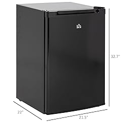 HOMCOM Mini Freezer Countertop, 3 Cu.Ft Compact