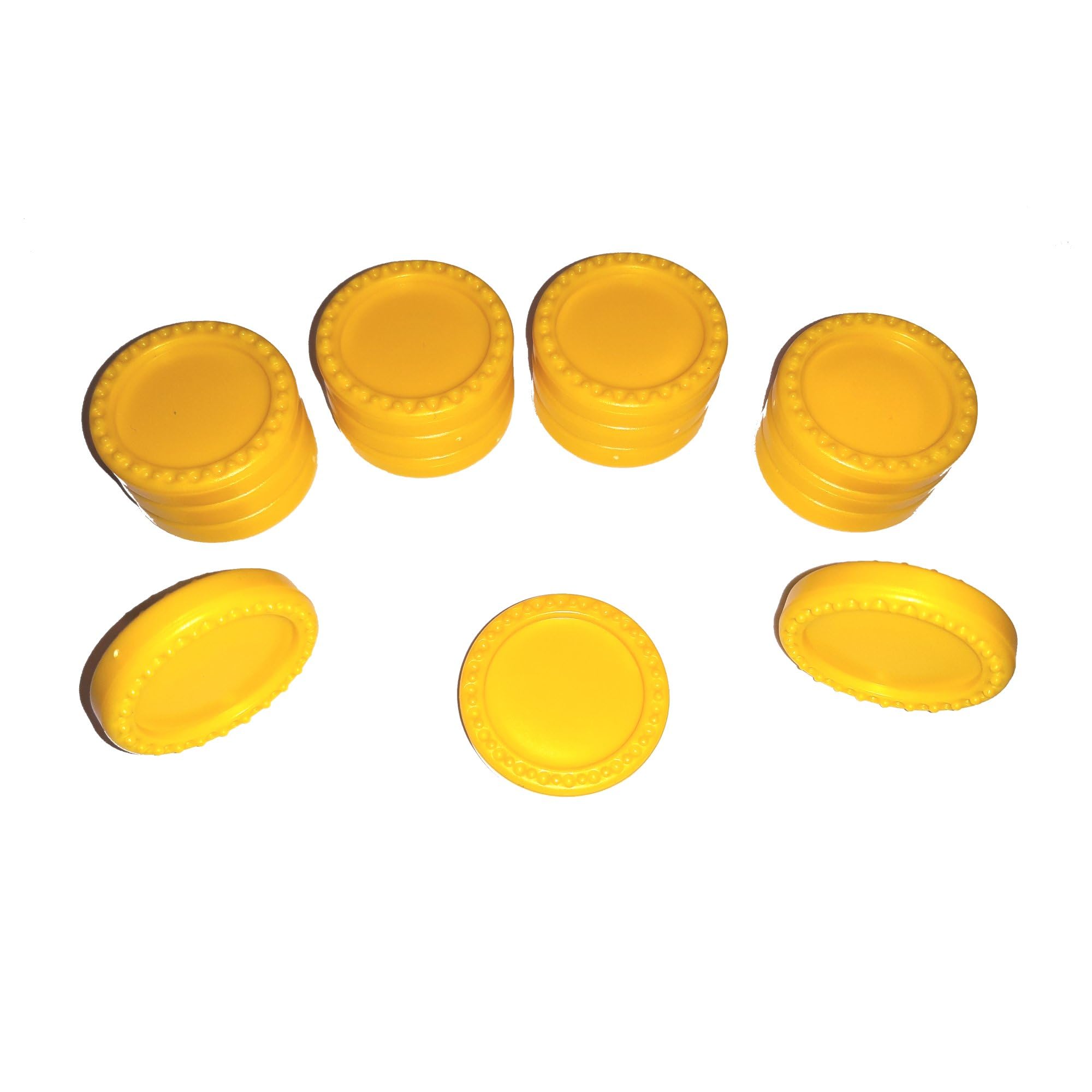 Stacking counters 32mm x 8mm High Pack of 15 (Yellow)