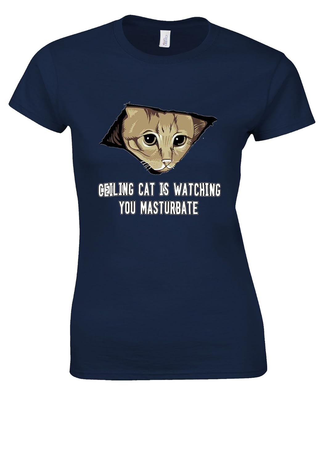 Nisabellaltd Ceiling Cat Is Watching You Masturbate Novelty White