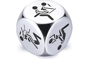 WAREON Valentines Gifts for Him Her, Gifts for Women Men, Anniversary Steel Food Decision Dice Couple Gifts Girlfriend Boyfriend Stocking Stuffers for Women Men Christmas Birthday Wedding Funny Gifts