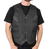 Hot Leathers - VSM1014, BLK, L Heavy Weight Cowhide