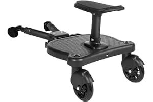KAHYKLQI Universal Stroller Board with Detachable Seat,2in1Stroller Standing Board for Most Strollers, Holds Children Up to 55lbs