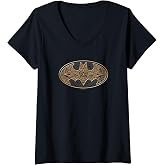 Womens Batman Aztec Bat Logo V-Neck T-Shirt