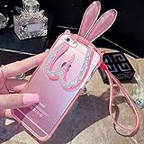 Anven Hybrid 3D Handmade TPU Rubber Gel Rabbit Ear KickStand Case Cover for Apple IPhone 6 (4.7 Inch) - Pink