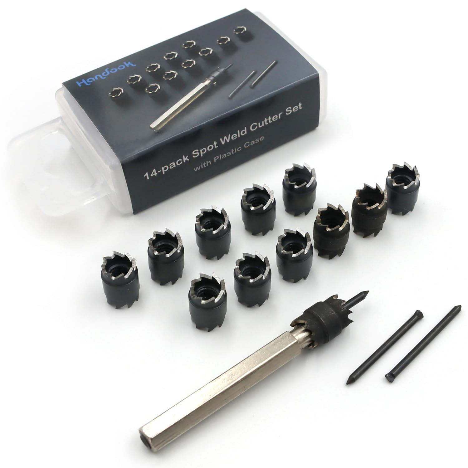 Photo 1 of Spot Weld Cutter, Sheet Metal Hole Cutter, Punch Remover Panel Separator for Power Drill Welding Auto Body Work Tool, 3/8 Inch Drill Bit Tool (7-Pack)